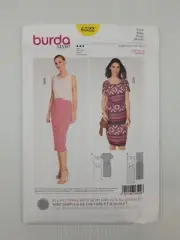 Burda Sewing Pattern 6522 Women's Dress Pattern Size US 8-18 EUR 34-44 NEW