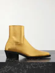 [Proenza Schouler] Proenza Schouler - Bronco Metallic Leather Ankle Boots - Gold - IT36 IT 36 Gold