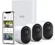 Arlo Technologies Ultra 2 Spotlight Camera 3 Camera Security System Wire-Free, 4K Video & HDR Colour Night Vision, 2-Way Audio, 6-Month Battery Life Works with Alexa White VMS5340 (VMS5340-200AUS)