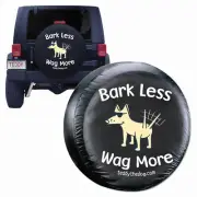 Teddy the Dog Tire Cover Bark Less Wag More Vinyl Fits 29 Inch Tire Jeep SUV RV