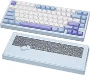 KEEBMONKEY WOBKEY Rainy 75 Aluminum HMX/JWK Switches Mechanical Keyboard with Superior Acoustics, Wired, BT, 2.4G Wireless Connectivity (Pro - Blue)