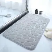 Non-Slip Cobblestone Memory Foam Bathroom Rug Bath Mat Shower Room Doormat New