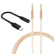 Heavy Duty Portable Type C to 3.5mm Adapter Cable for OnePlus 9 Verizon/T-Mobile