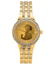 Bulova Classic Crystal Phantom Gold Tone Stainless Steel 97L176 Ladies Watch