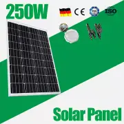 250W Solar Panel 12V 250 Watt Home Generator Camping Power Battery Charger Mono