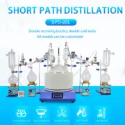 10/20L Glass Short Path Distillation Dual Cold Trap Distiller Lab Equipment