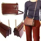 OROTON Cross Body Bag Forte Texture Slim Clutch Leather Junifer NWT Dustbag
