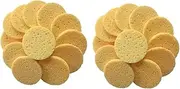 [Healeved] 40pcs Skin-friendly Cotton Makeup Remover Pads Cleansing Sponges Gentle Exfoliating Facial Wipes for Daily Use Cellulose Material