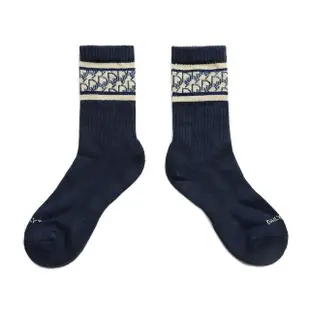 【HOWDE LAB】Classic Socks Dark Blue Daily 深藍色 老花紋 銀離子 抗菌纖維 除臭襪 中高筒襪 男女款