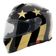Torc T28 Full Face Modular Helmet - Gold Star - CHOOSE SIZE