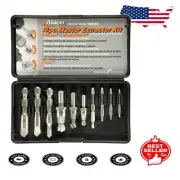 High-Speed 10 Piece Extractor Kit with Steel Construction for Damaged Fasteners