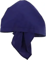 [NIYANGLE] Japanese Headband Chef Turban Hat Adjustable Easy to Clean for Sushi Bars Dark Blue