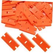 100pcs Plastic Razor Blades, Double Edged Plastic Scraper Blades Replacement