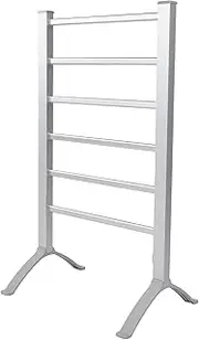Electric Towel Rack Warmers, Aluminum Alloy Heated Towel Drying Rack, Wall Mounted and Freestanding Heated Towel Rail, Bath Towel Heater Rack for Bathrobes, Blankets, Clothes (AU