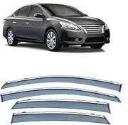 4Pcs Car Wind Deflectors for Nissan for Stlphy 13Th Mk3-B17 2012-2018, Side Window Ventilated Visors Rain Deflector