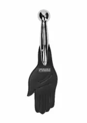 Pain Saddle Leather Hand Paddle Metal Ball Handle Ouch