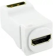 HDMI Connector Right Angle Insert White for Custom AV Wall Plate