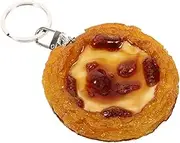 ULTECHNOVO Simulated Egg Keychain Pendant Adorable Cartoon Hanging Charm Cute Fake Food Decoration for Bags Realistic Shape Parties