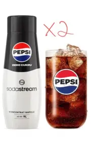 2 Bottles Of Sodastream PEPSI ZERO SUGAR Syrup - Bottle 440 ml / 14.9 fl oz