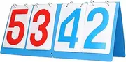 4 Digit Flip Scoreboard Waterproof Lightweight Portable Score Keeper with Clear Display for Volleyball Basketball Table Tennis Blue Plastic 14.2 x 6.5 x 0.9 Inches