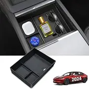 RAZOVEYI for Tesla Model 3 2024 Center Console Organizer - Upper Center Console Storage Tray Box Interior Accessories for Tesla Model 3 2024 Highland