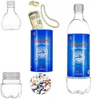 Stash Can Diversion Water Bottle Stash Bottle Secret Safe Storage Bottle Durable Hide Key Secret Safe 710ml capacity (Clear)