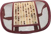 TIDTALEO Car Seat Back Support with Wood Beads Comfortable Lumbar Pillow for Drivers Design for Cars Home Office Durable Practical Back Rest