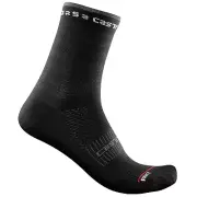 Castelli Rosso Corsa 11 Socks Women's 11 L/XL Black Bike Cycling Multisport