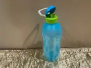 New Tupperware Eco Twist Flip Top Water Bottle 2L in Aqua/Lime Green Color 68oz
