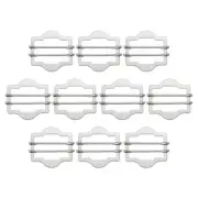1.2 Inch Vest Buckles 10 Pcs Metal Vest Buckle for Suit Belt, Silver