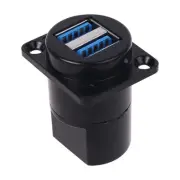 USB Socket Metal D type Connector Panel Mount Holder Adapter Support Socket