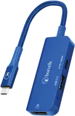 Bonelk Long-Life 3in1 Multiport Hub (Blue)