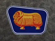 Golden Fleece 'Duo' Ram vinyl sticker for petrol bowser / pump (SMALL)