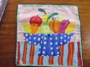 HANDMADE WOOL NEEDLEPOINT TAPESTRY CUSHION COVER FINE WEAVE NEW 16"X16"