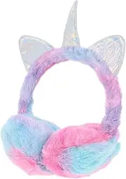 [Healeved] Unicorn Earmuffs Kids Headbands Women's Earmuffs Kids Ear Muffs Ear Muffs for Cold Foldable Plush Ear Warmer Winter Ear Wear Girl Lovely Earmuff Girl Ear Plush Ear Bike