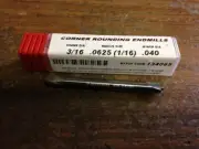 .0625" 1/16" RADIUS 2 FLUTE DOUBLE END CARBIDE CORNER ROUNDING END MILL