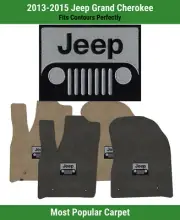 Lloyd Ultimat Front Carpet Mats for '13-15 Jeep Grand Cherokee w/Jeep Grill Logo (for: Jeep)