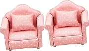 2 Sets Miniature Dollhouse Sofa Set 1:12 Scale Mini Sofa Pillow Models Realistic Mini Furniture for Boys and Girls