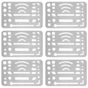 6 Pcs Stainless Steel Wiping Tools Eraser Sheild Erasing Shield for Craft