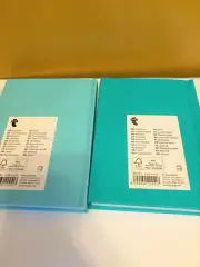 Ruled Mini Notebooks Aqua Blue Hard Cover 6.5 x 4" Set of 2 NEW w TAG
