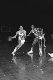 Al Bianchi Of The Syracuse Nationals Dribbles 1960S Old Basketball Photo 3