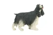 Cocker Spaniel Dog Toy, Black Painted Realistic Rubber Model, 6" CH755 BB190