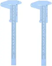 PLAFOPE 2Pcs Eyebrow Measuring Ruler Precision Vernier Caliper Light Blue Measure Tool for Symmetrical Eyebrow Shaping Essential Makeup Measurement Device