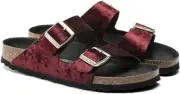 New in-Box Birkenstock Women's Arizona Velvet Sandals Burgundy - Select Size