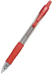 Pilot G-2 Gel Rollerball Pen - Ultra Fine 0.38mm Red