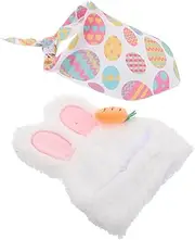 ORFOFE 2pcs Clothes Set Has Rabbit Hat Goose Outfit Party Decorations Door Goose Garden Goose Costume Porch Goose Clothing Bunny Goose Clothes Dress up Goose Plush
