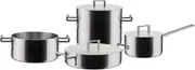 Alessi Convivio DC100S7 - Design Cookware Set, 18/10 Stainless Steel Handles with PVD Coating, Mat