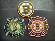 Boston Fire Dept Engine-4 Celtics Ladder-24 Bruins 3 Patch LOT