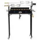Flaming Coals Cyprus Spit Roaster - Charcoal BBQ Grill, Multi Skewer | 2mm Thick
