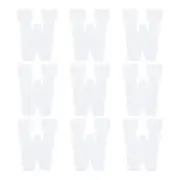 Letters W Patches White Iron-On Letters Patch for Clothing Repair 9 Pcs